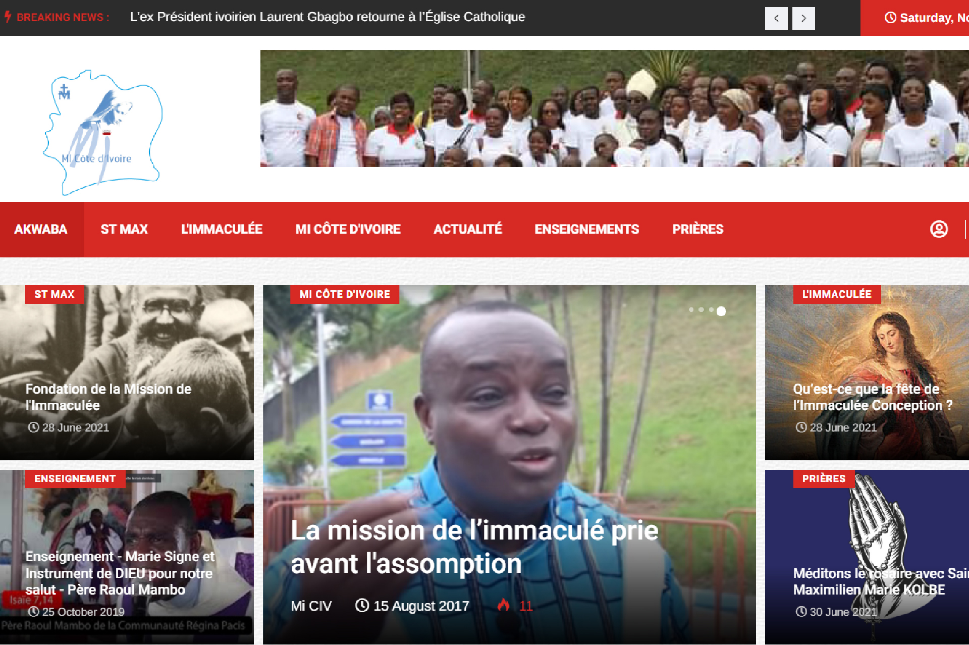 Website Mission Immaculée