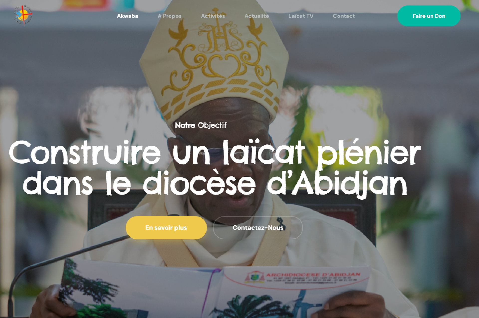 Website Conseil Diocésain du Laïcat d'Abidjan
